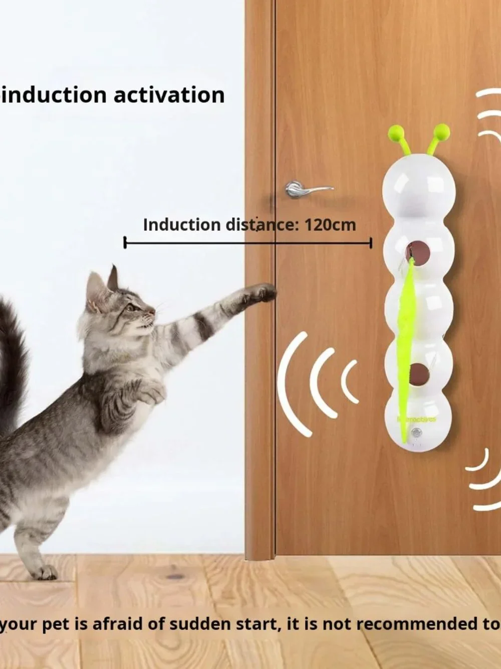 Modern Eco-friendly Plastic Feather Interactive Cat Toy Smart Motion Activated W